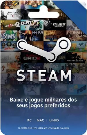 Gift Card Steam - Cartão Presente Digital PC Brasil